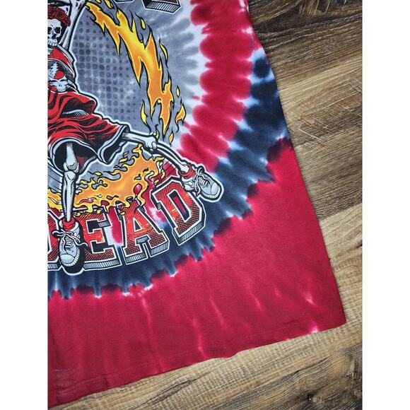 Grateful Dead Basketball Tie-Dye T-Shirt Medium Liquid Blue Skeleton Dunk Unworn - Picture 5 of 9